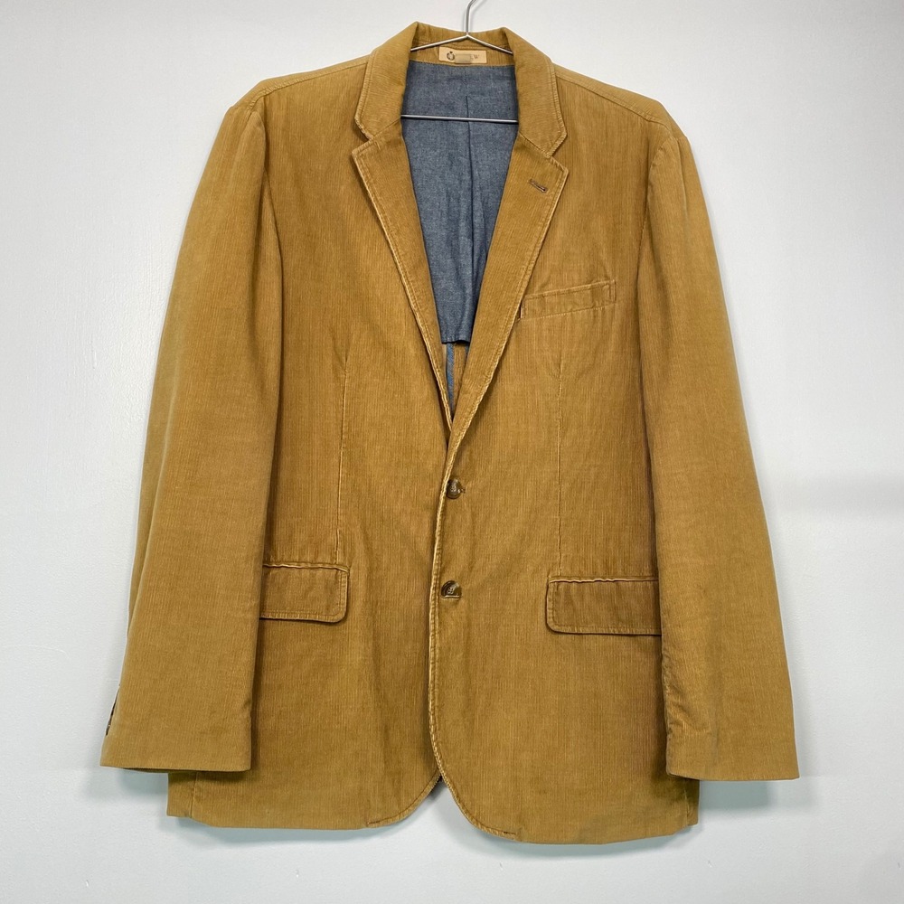 J. Crew Mens‎ Ludlow Jacket XL Tan Corduroy Two Button Blazer Blazer